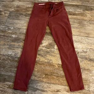 Burgundy Gap jeans